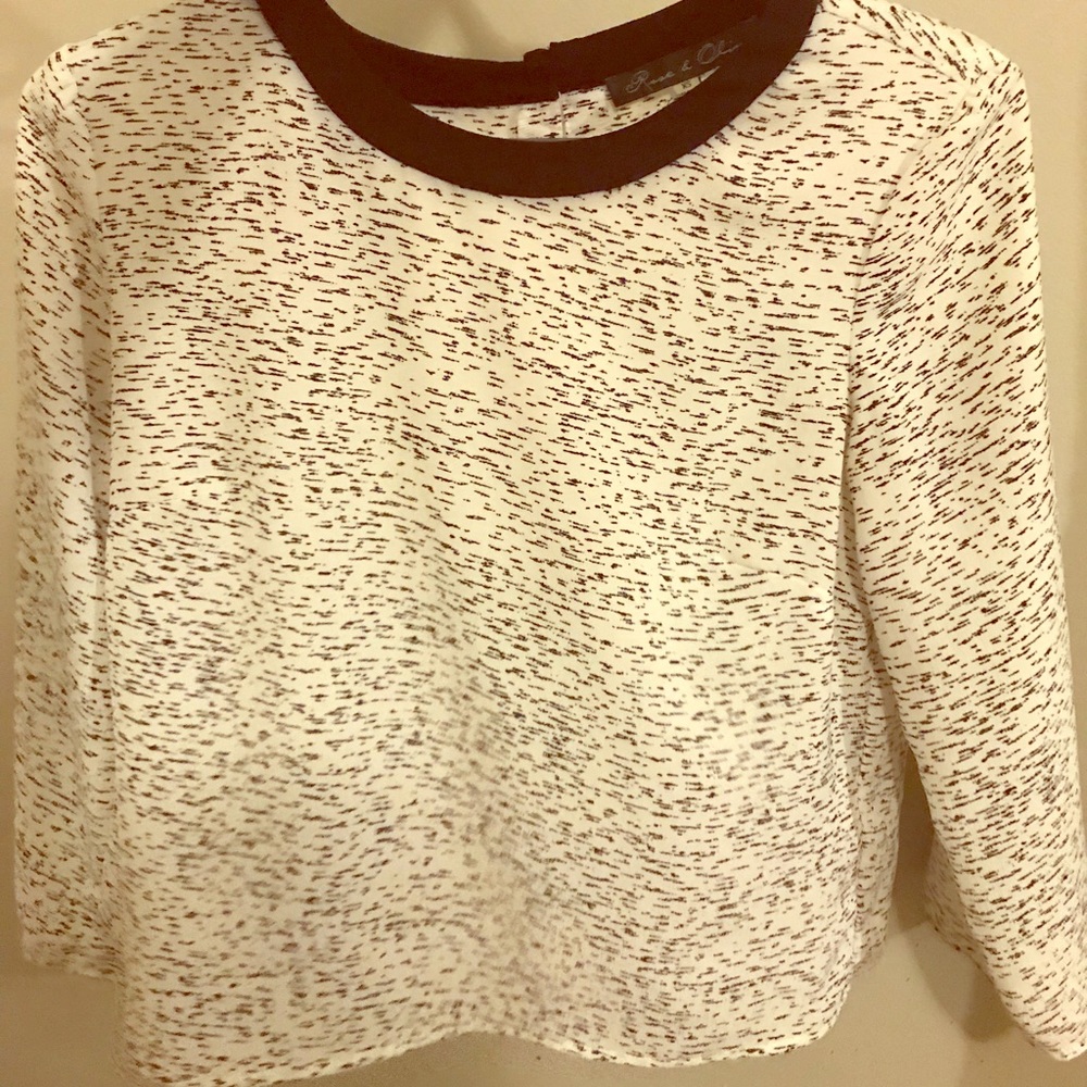 Black and White Chiffon Blouse